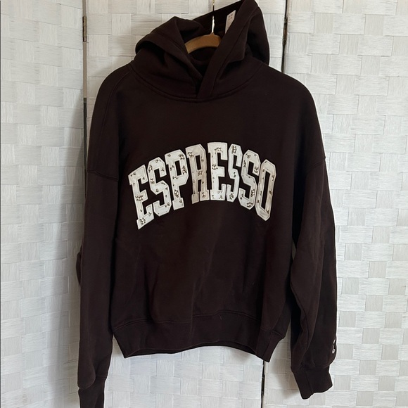 Abercrombie & Fitch Tops - Abercrombie & Fitch Espresso Graphic Hoodie - Dark Brown